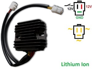 CARR164-LI - Honda CX500 MOSFET Régulateur de tension redresseur (31600-415-008, SH232-12, Shindengen) - Lithium Ion