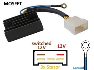 CARR8254 Aprilia MOSFET Régulateur de tension redresseur