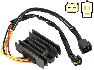 CARR104-DRZ-KLX - Kawasaki KLX400 Suzuki DRZ400 MOSFET Régulateur de tension redresseur (21066-S005, 32800-29F00, SH572E-12)