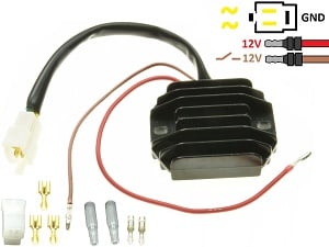 CARR511Z - Kawasaki Z250 Z440 Z650 z750 - 2 fase MOSFET Voltage regulator rectifier SH221-12